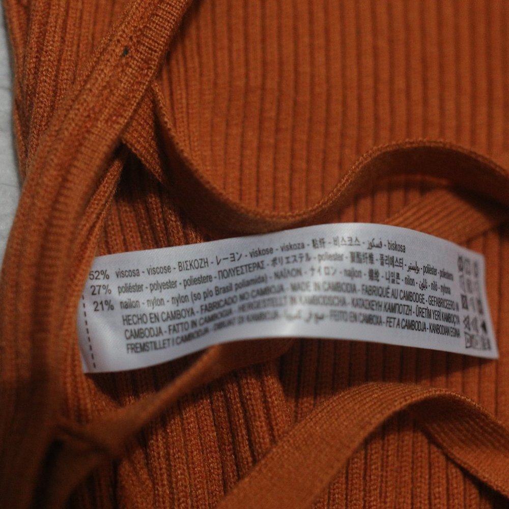 NWT Zara Lace-up Open Back Knit Top. - Picture 9 of 10